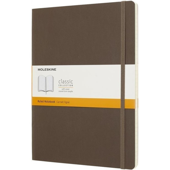 Блокнот MOLESKINE CLASSIC SOFT XLARGE, в линейку, коричневый QP621P14
