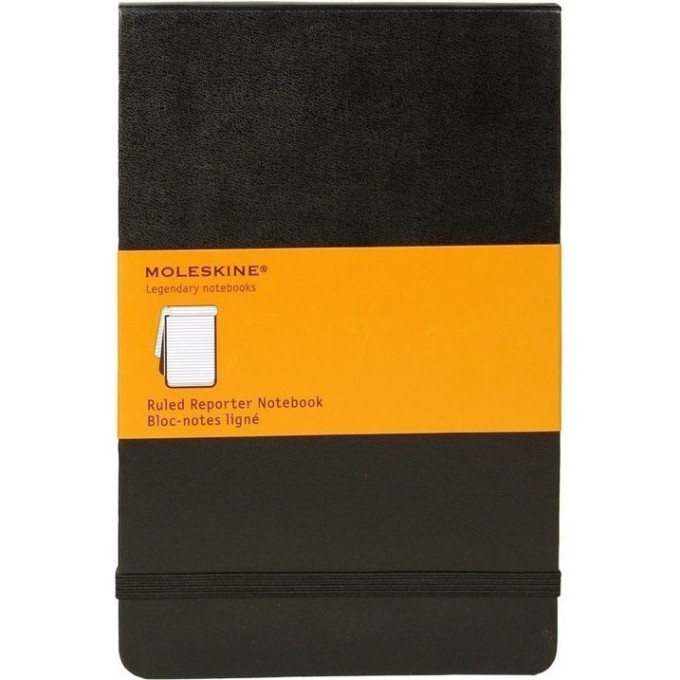 Блокнот MOLESKINE Reporter Soft Pocket, линейка, чёрный QP811